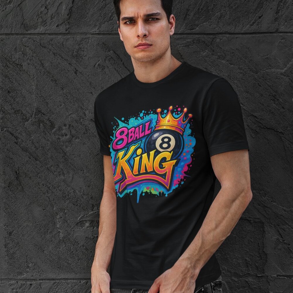 🎱 Graffiti 8 Ball King T-Shirt | Streetwear Pool Tee